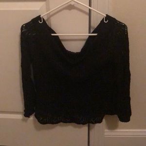 Bke red off the shoulder sweater